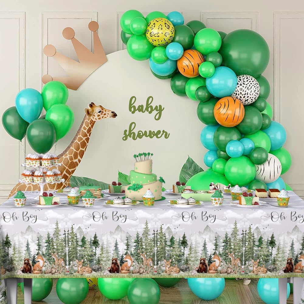 3 Pack Adventure Baby Shower Decorations Tablecloths