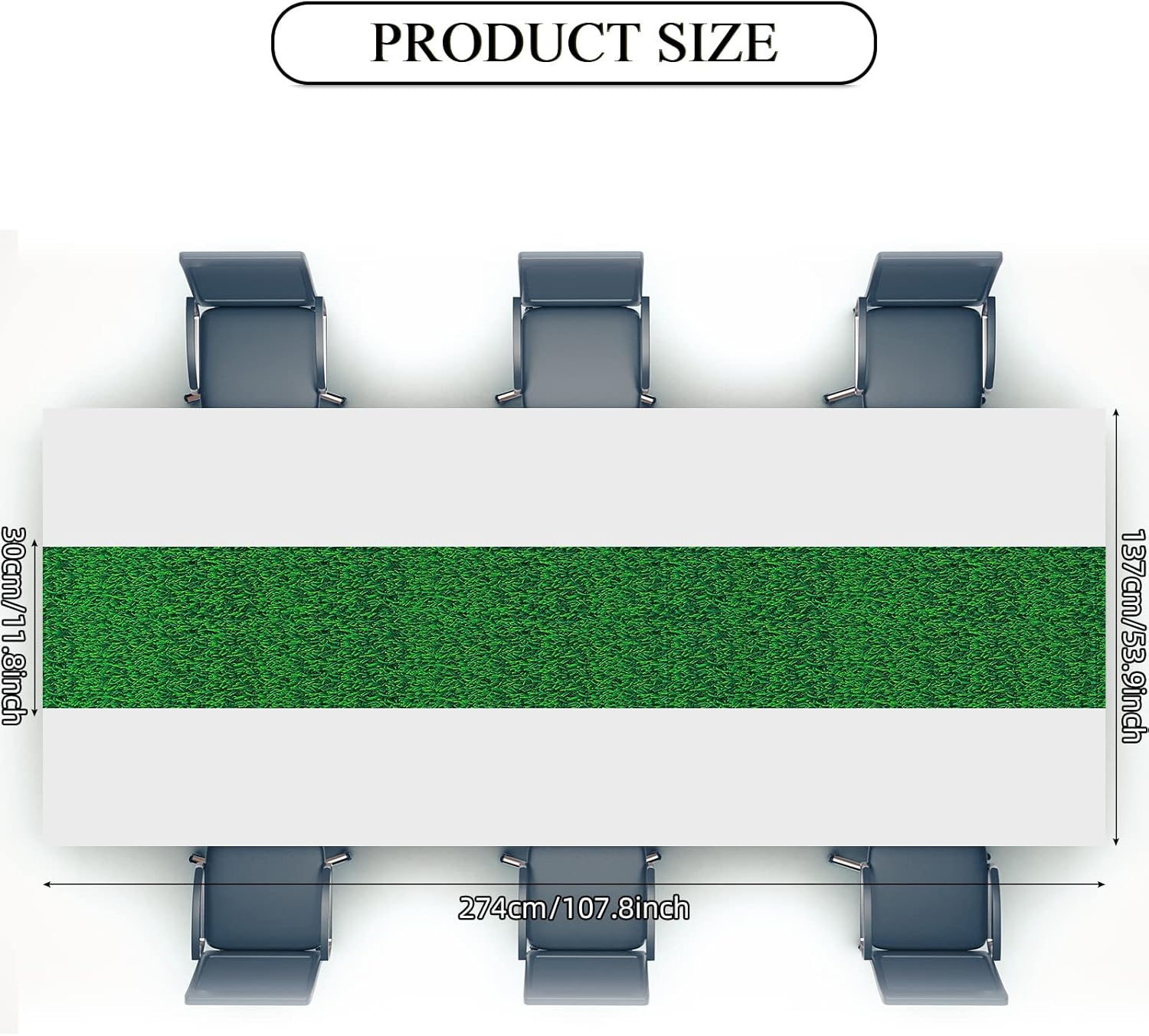 Remagr 3 Piece Golf Table Cloth 54x108 Inch for Parties