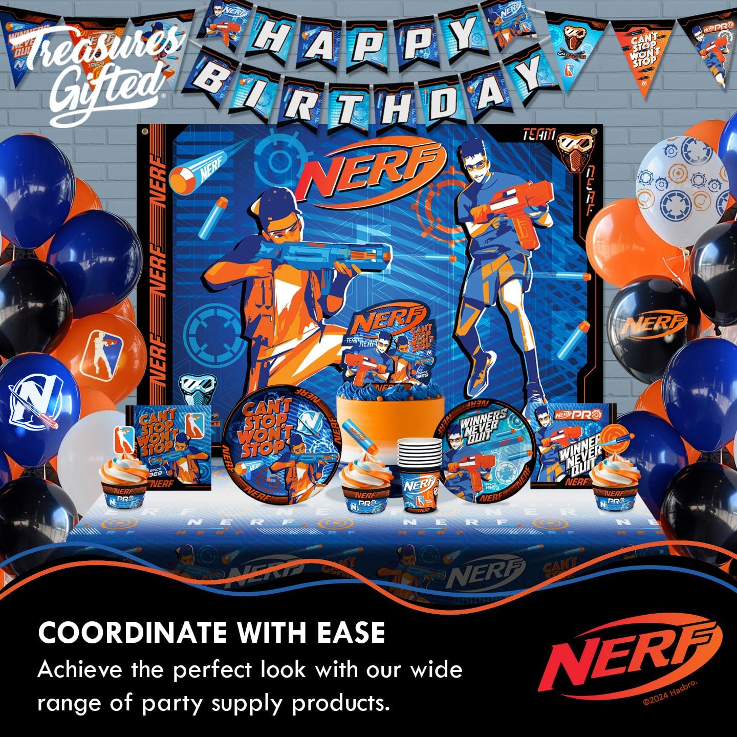Treasures Gifted Nerf Cake Topper 9 Inches Tall