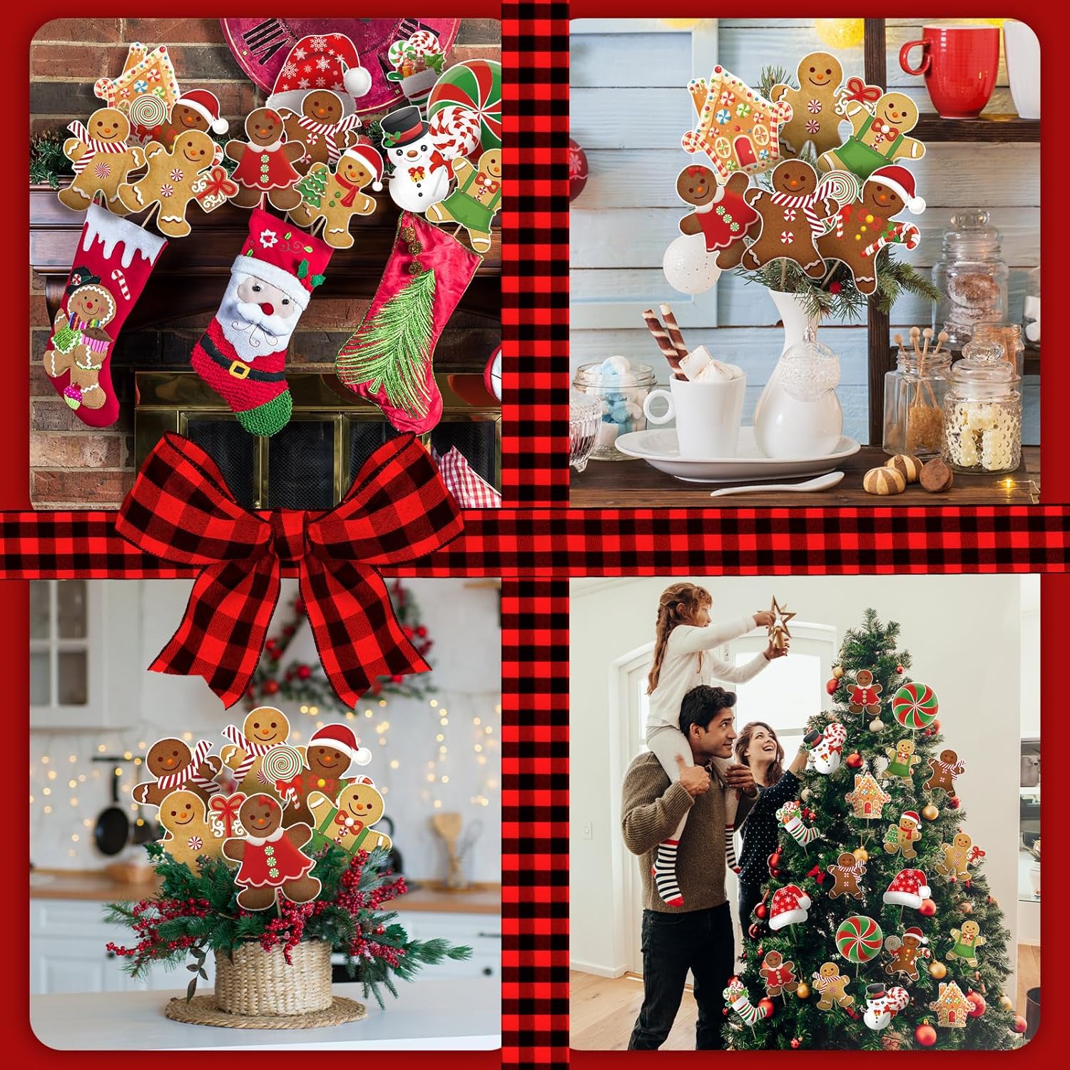 Soaoo 36 Pcs Christmas Vase Filler Sticks Decorations
