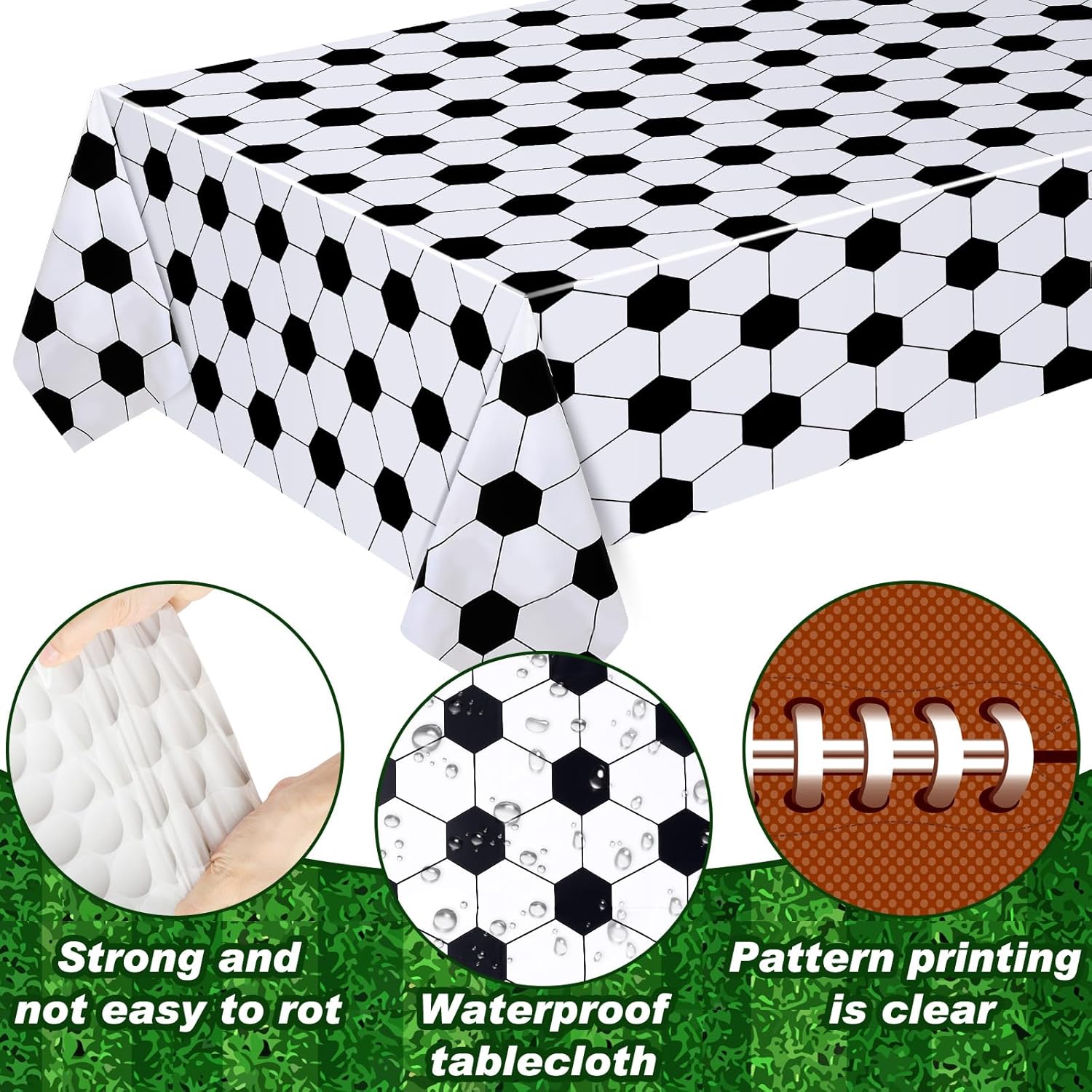 Preboun 5 Pcs Sports Themed Tablecloths for Birthday Party