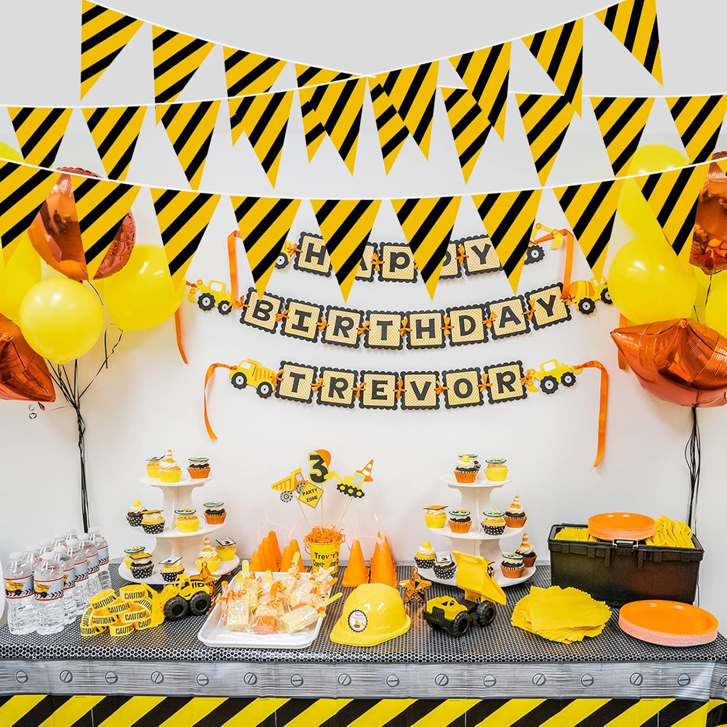 Construction Birthday Party Banners 5 Packs Dump Truck Decorations