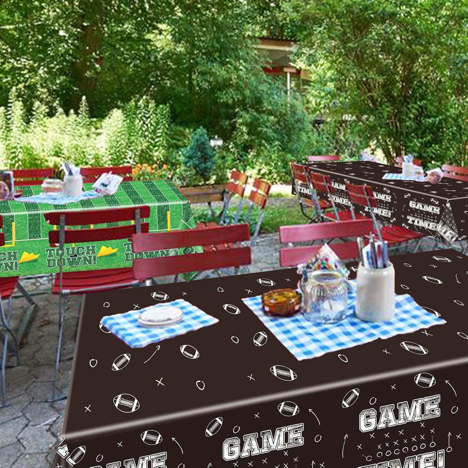 Yavxzvbw Football Tablecloth Set 54x108 Inch 2 Pack