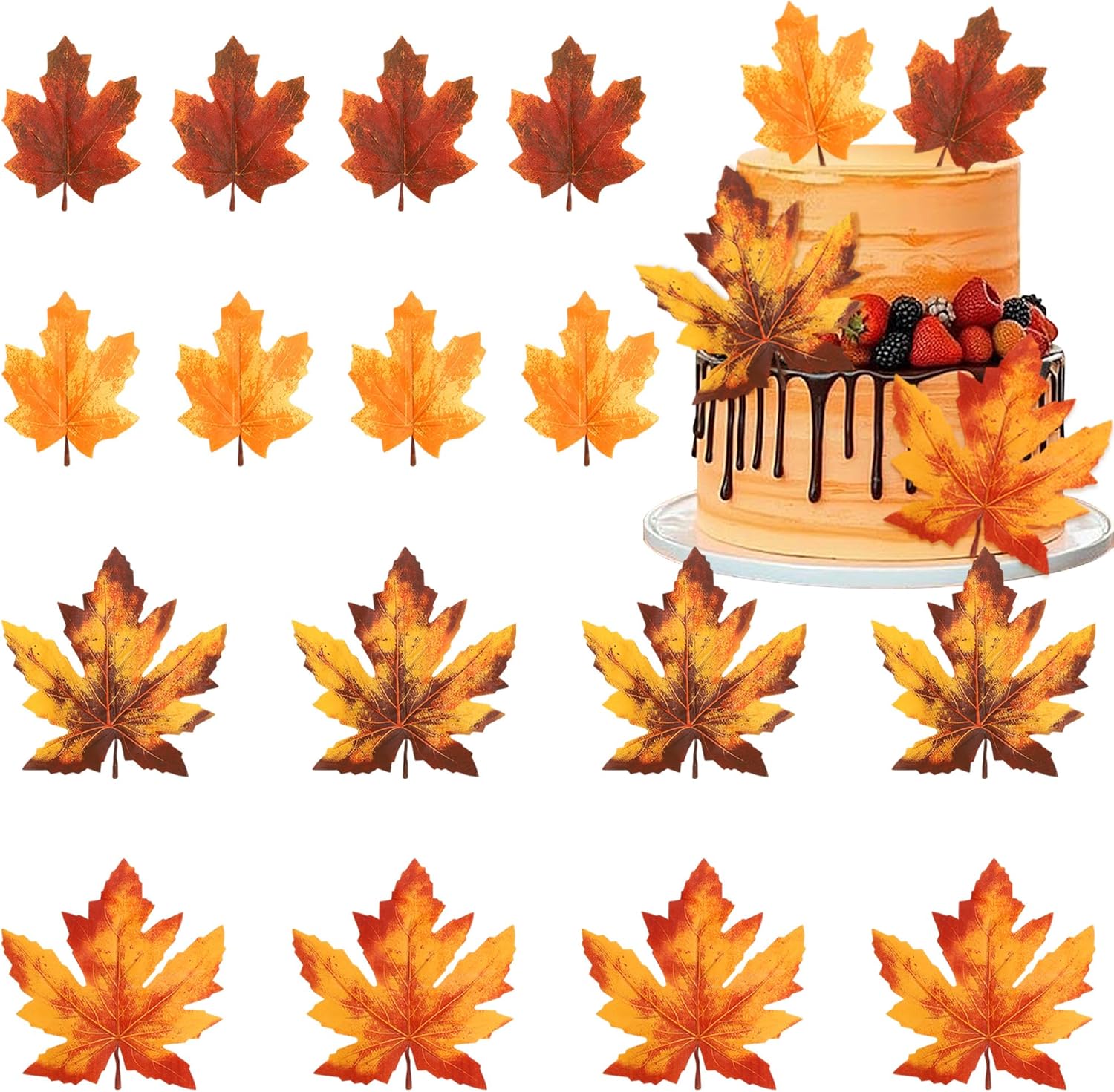 16 PCS Maple Leaf Centerpiece Sticks for Autumn Fall Parties