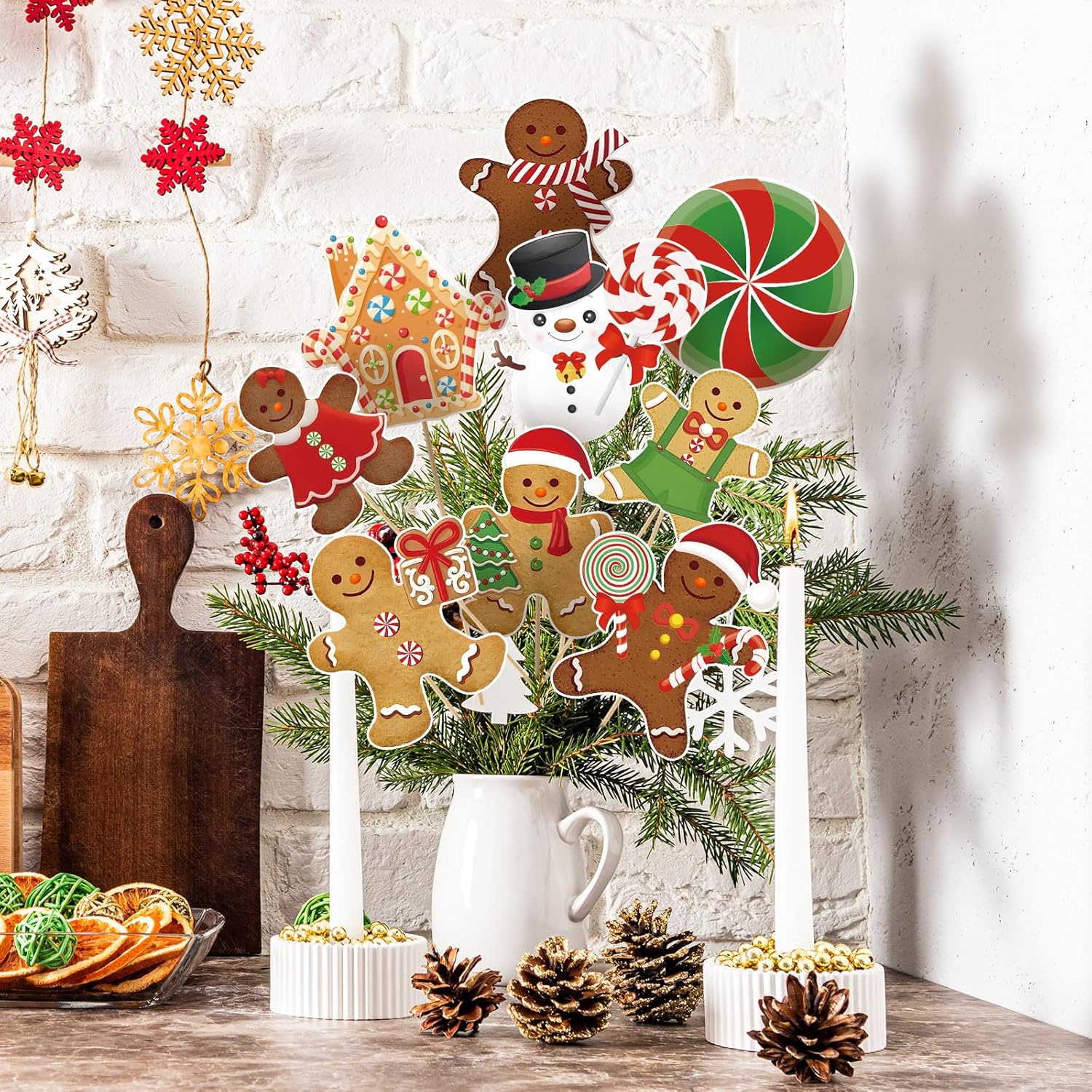 Soaoo 36 Pcs Christmas Vase Filler Sticks Decorations