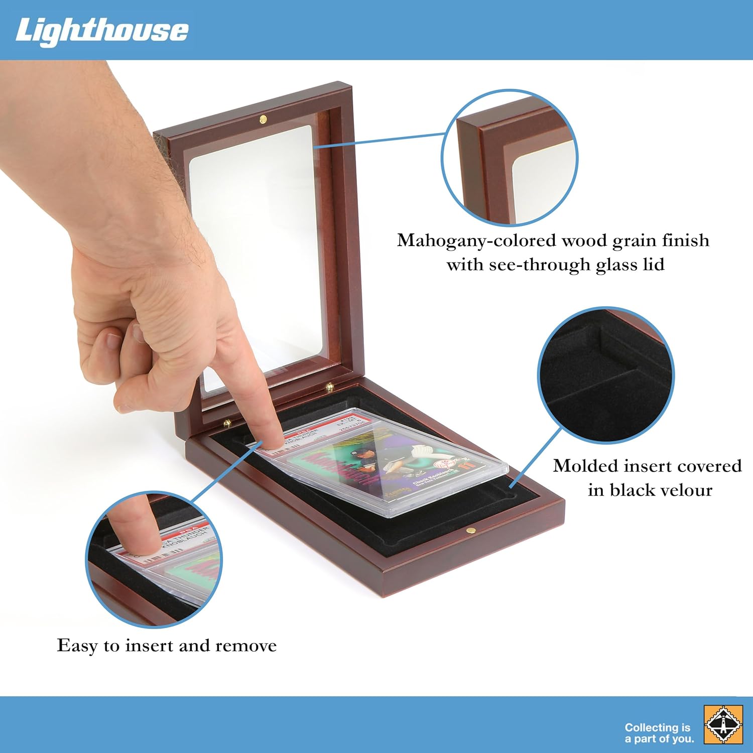 Lighthouse Presentation Case for One PSA Graded Trading Card