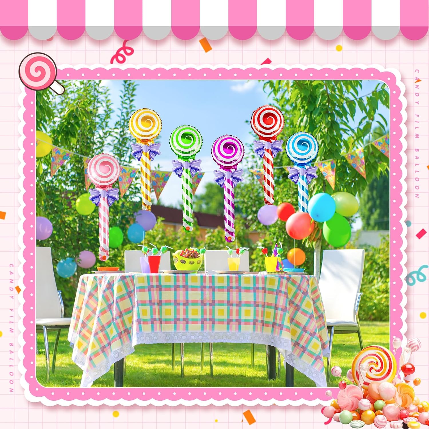 Gejoy 12 Pcs Foil Candy Balloons Party Decorations