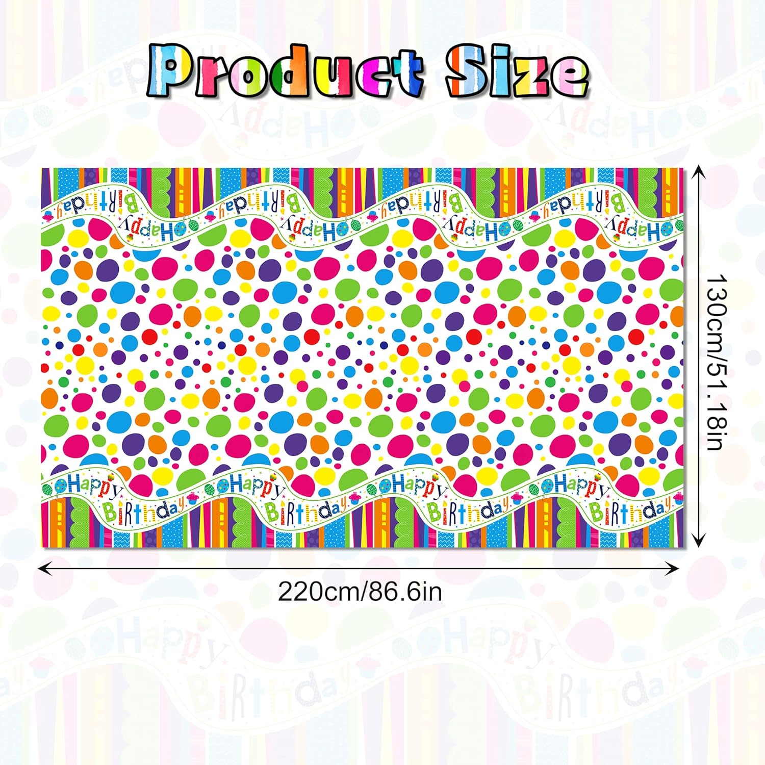 Adirasenotek 3Pcs Birthday Tablecloth Decorations