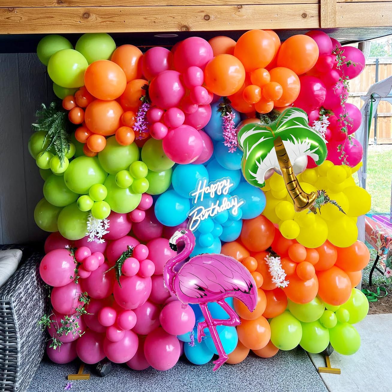 146Pcs Tropical Aloha Balloon Arch Kit