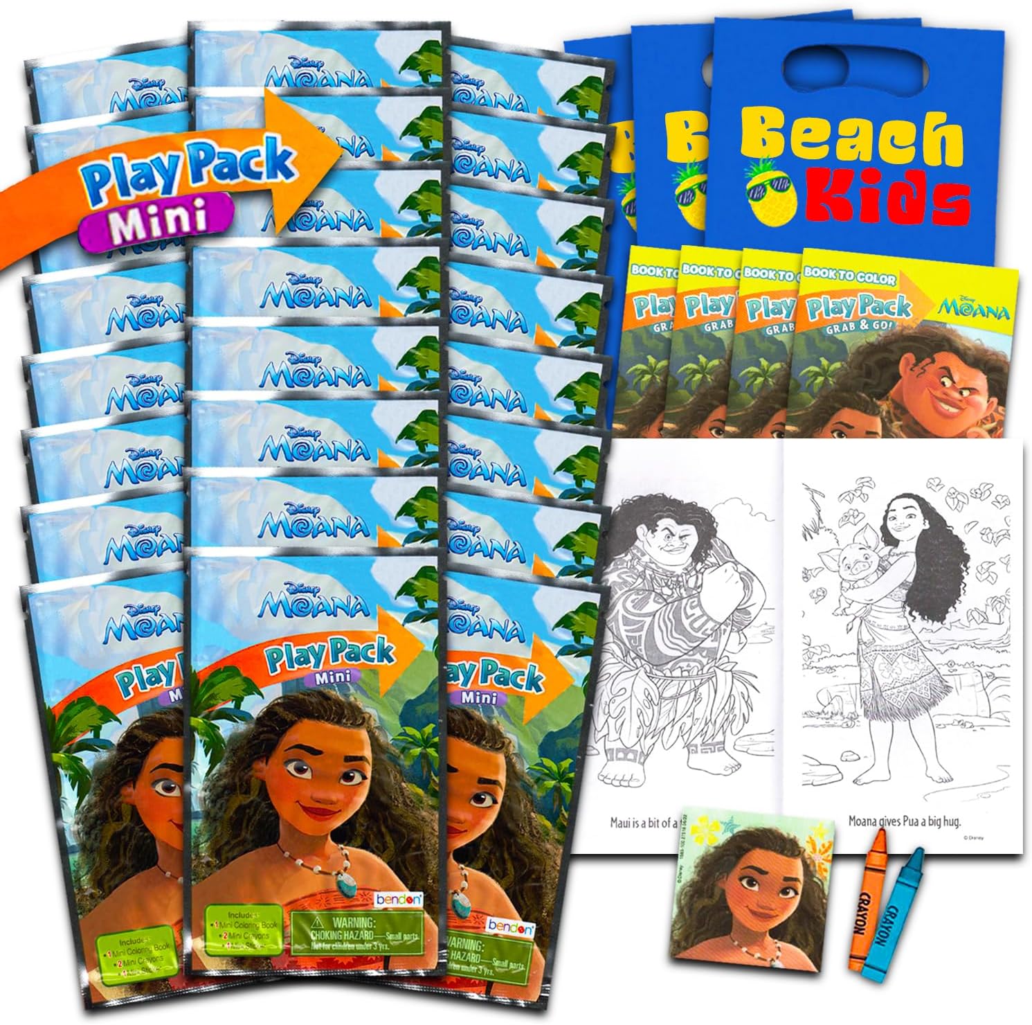 Disney 24 Moana Mini Party Favors Set for Girls Kids