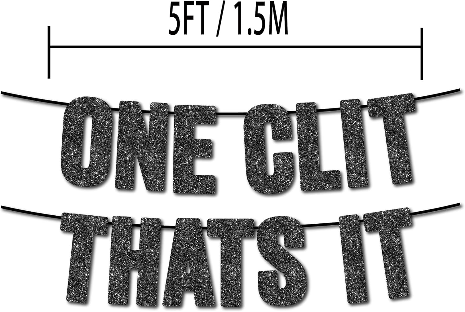 Pre-Strung Funny Bachelor Party Banner - No DIY Needed