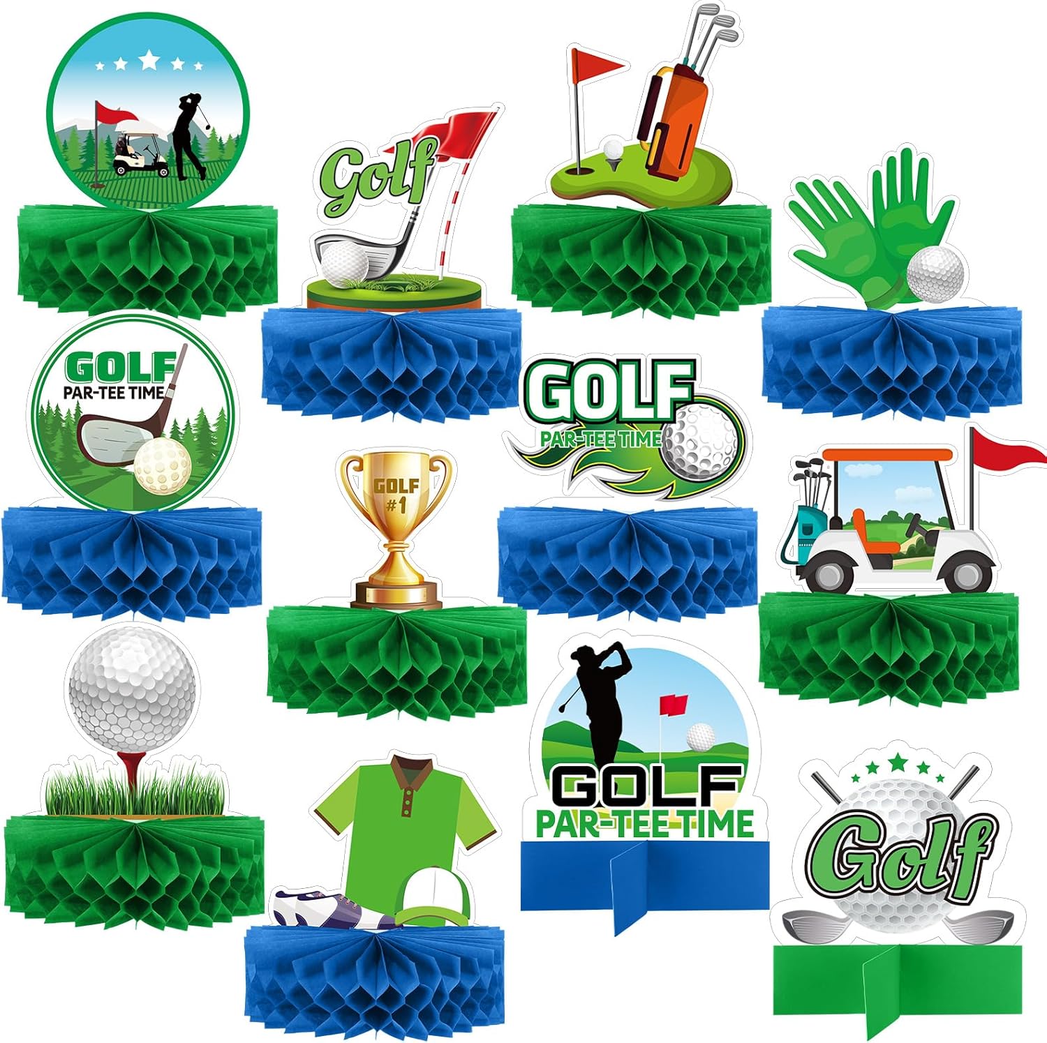 Teling 12 Piece Golf Party Centerpieces Set
