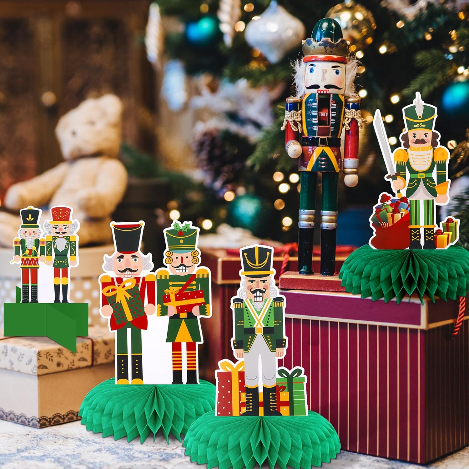 Poen 12 Pcs Christmas Nutcracker Centerpieces