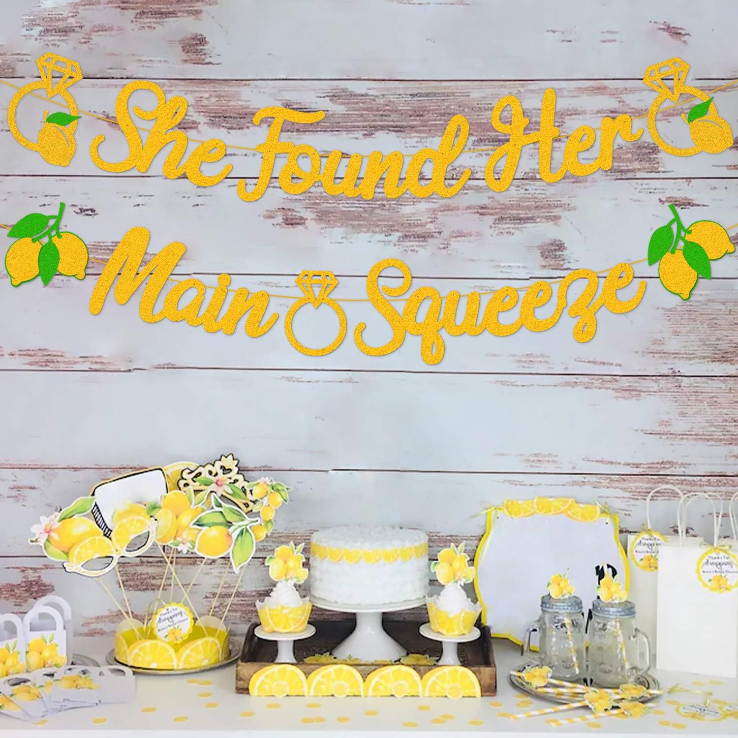 She Found Her Main Squeeze Bridal Shower Banner Decoration