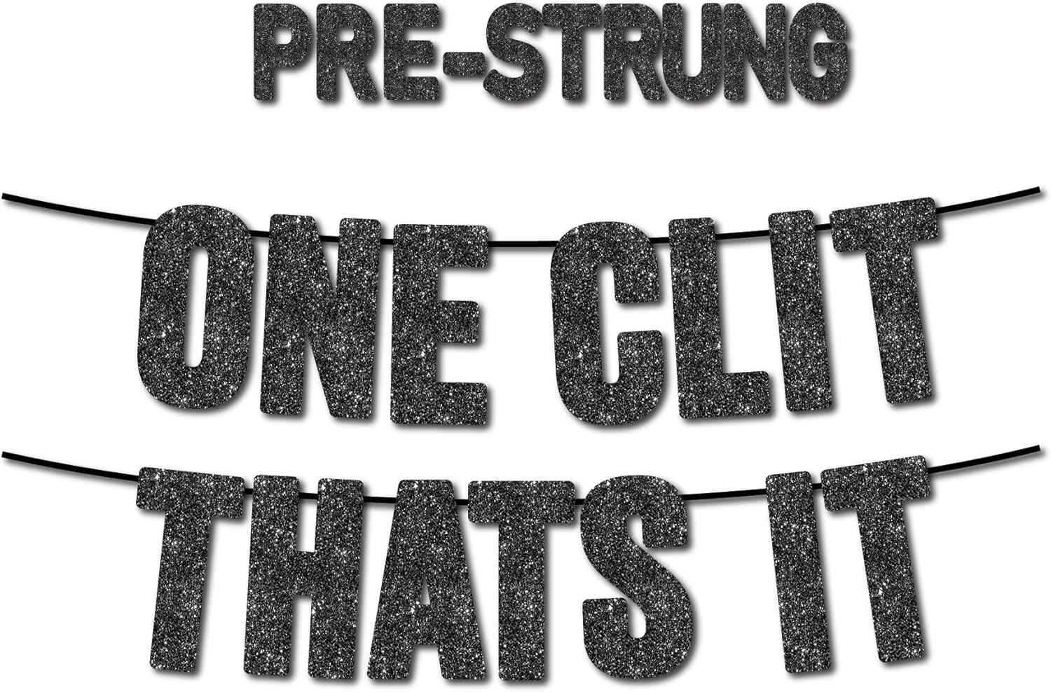 Pre-Strung Funny Bachelor Party Banner - No DIY Needed