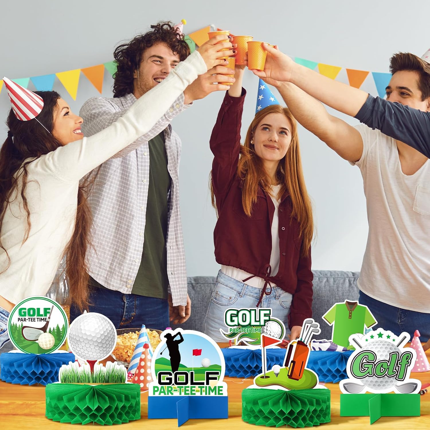 Teling 12 Piece Golf Party Centerpieces Set