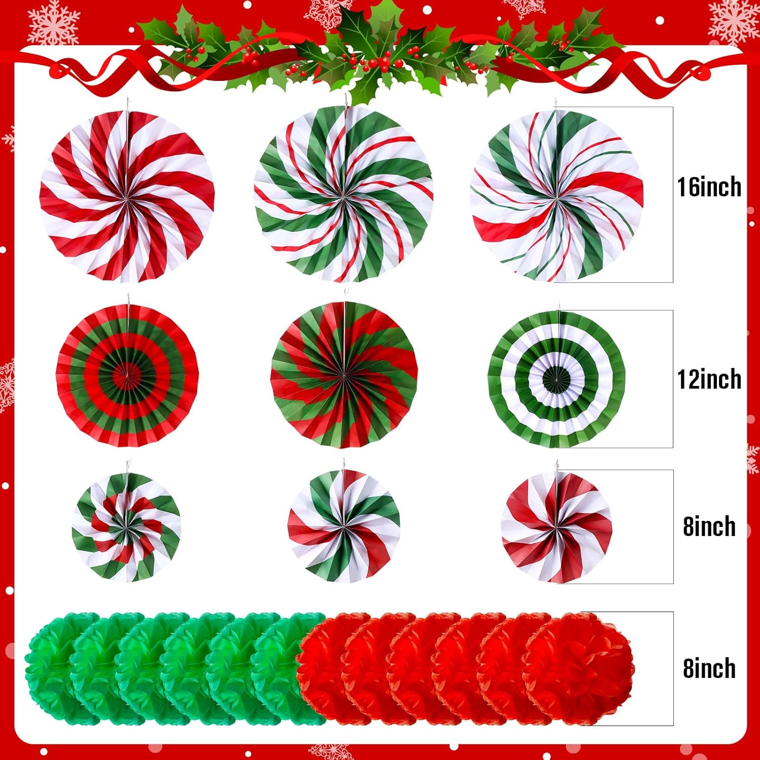 Outus 21 Pcs Christmas Candy Hanging Decorations Set