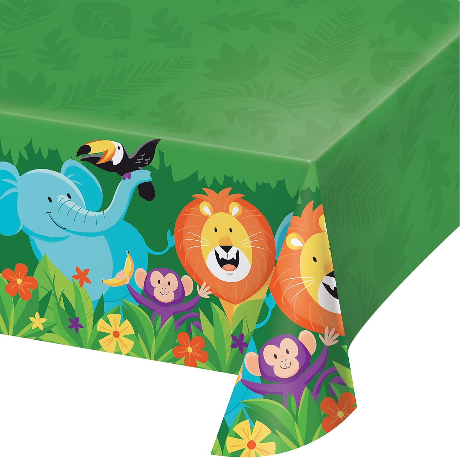 Creative Converting Jungle Safari Plastic Tablecloth 1 ct