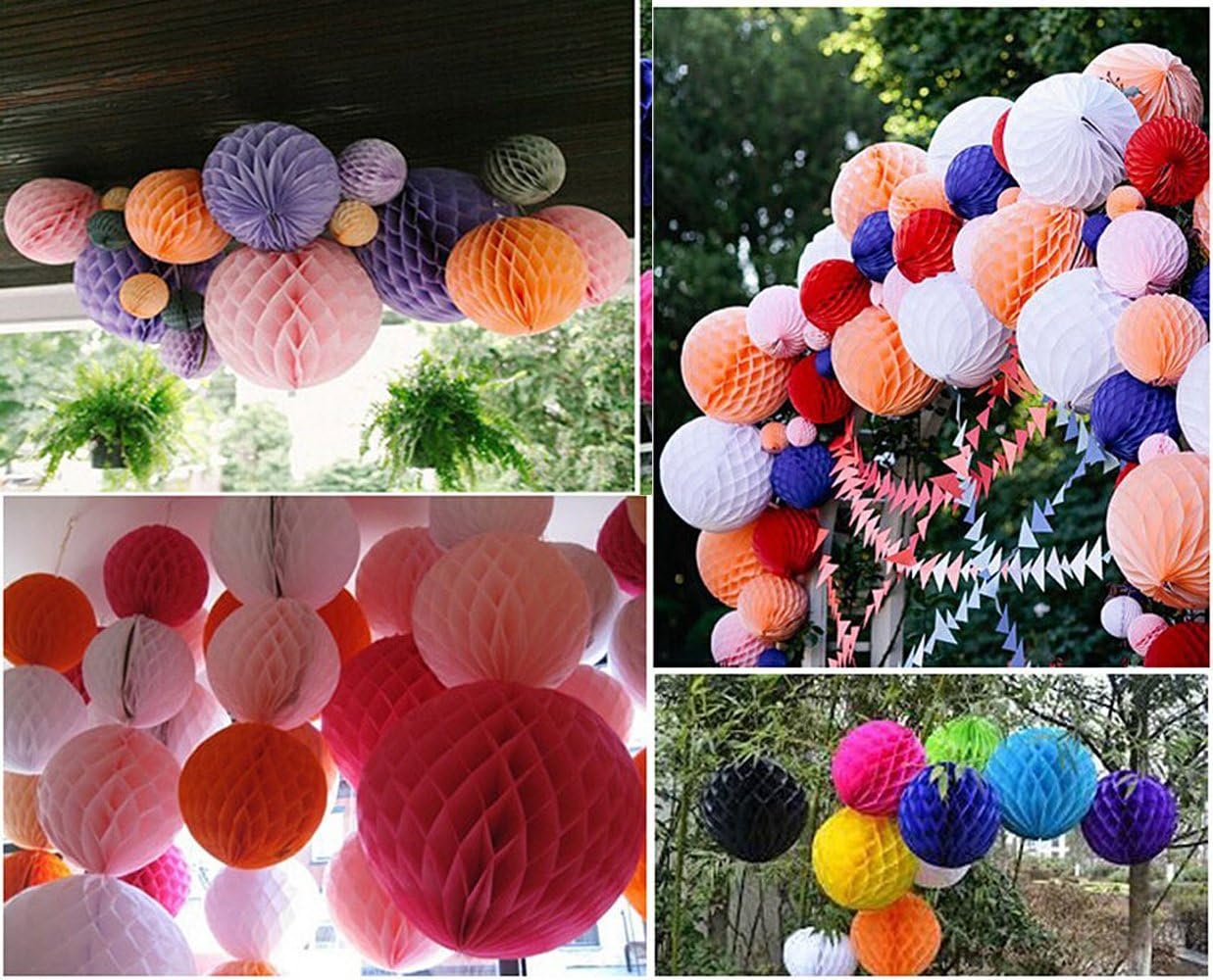 Daily Mall 15Pcs Honeycomb Party Pom Poms Set Green