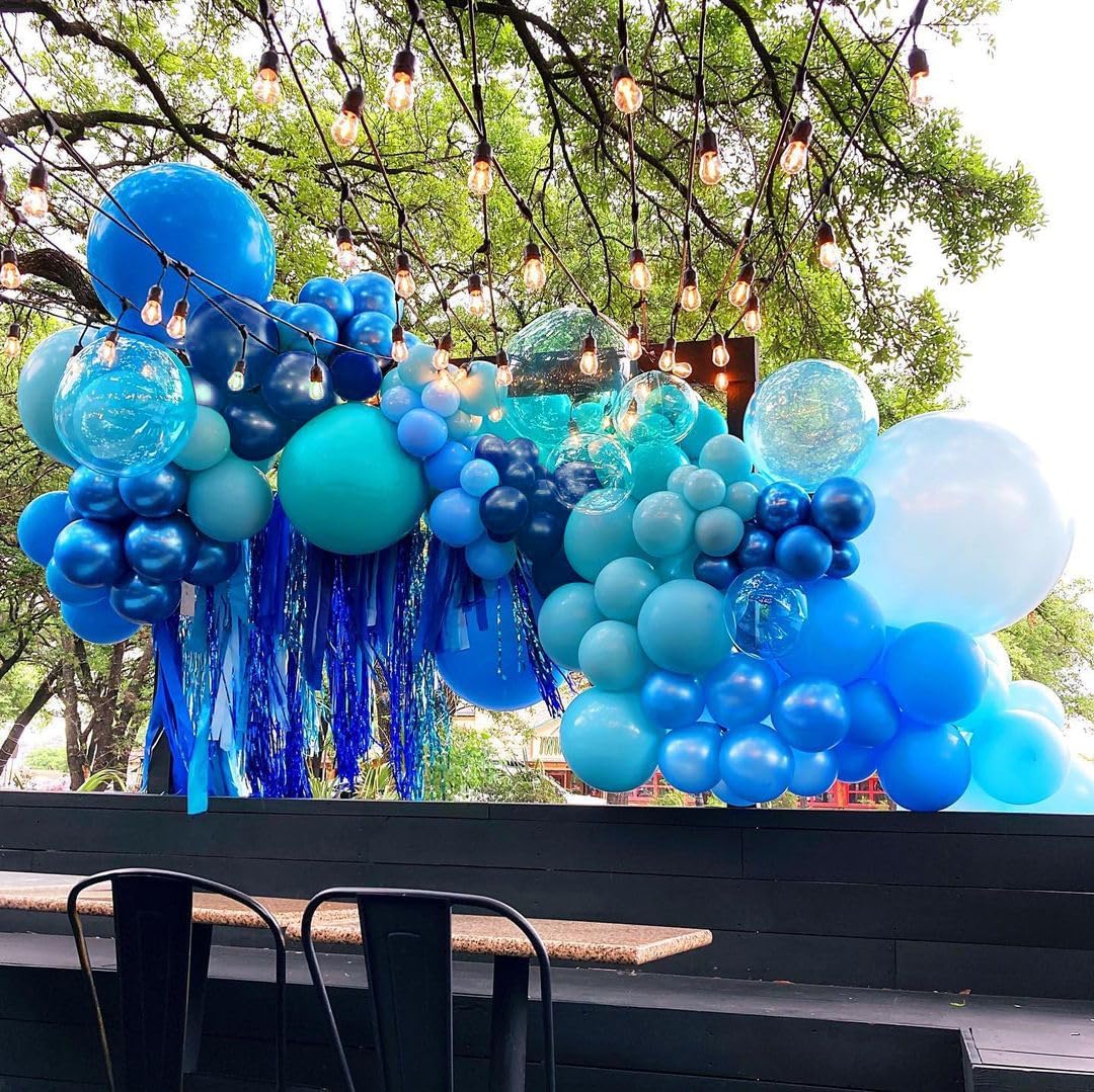 Bezente Blue Balloons Set 60pcs 12 Inch Decorations