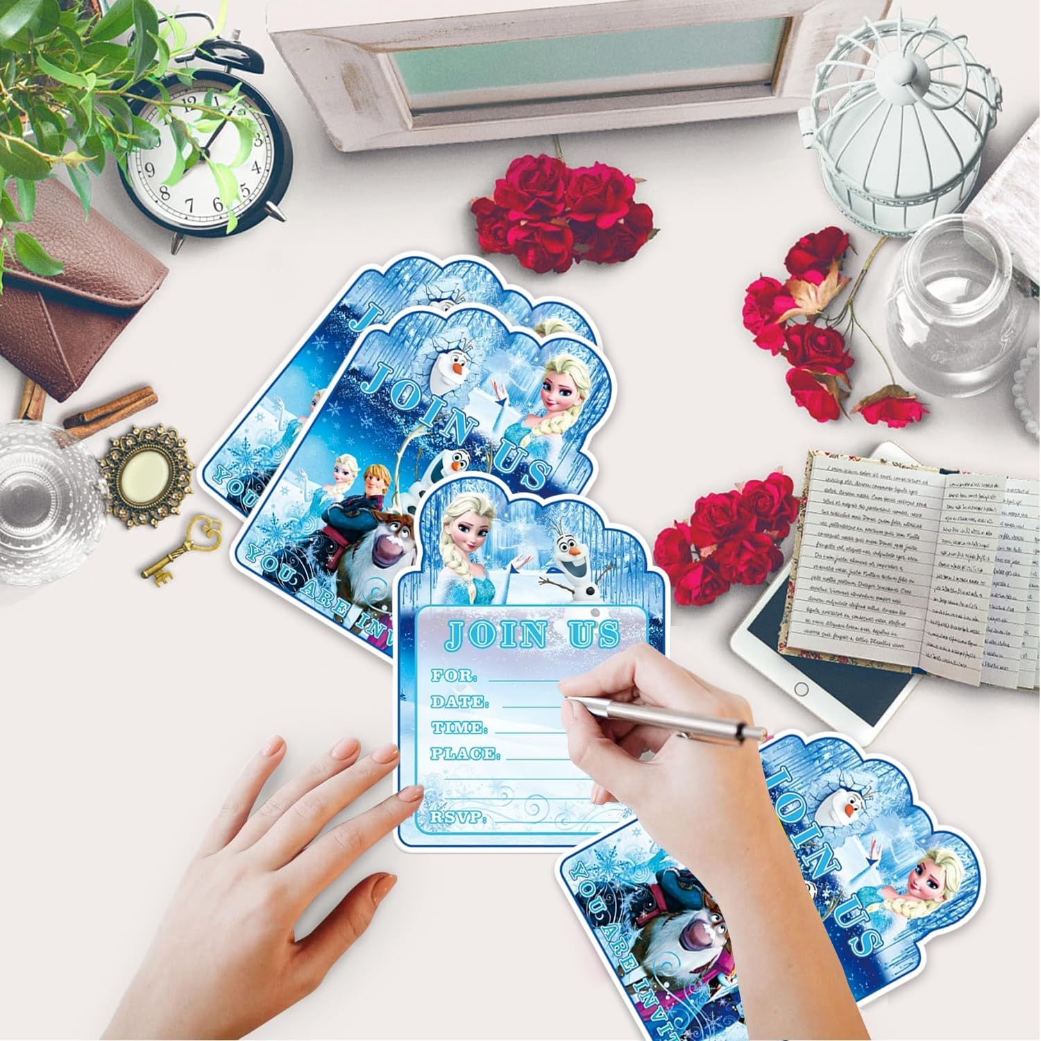 20Pcs Frozen Birthday Invites for Kids Party Decoration
