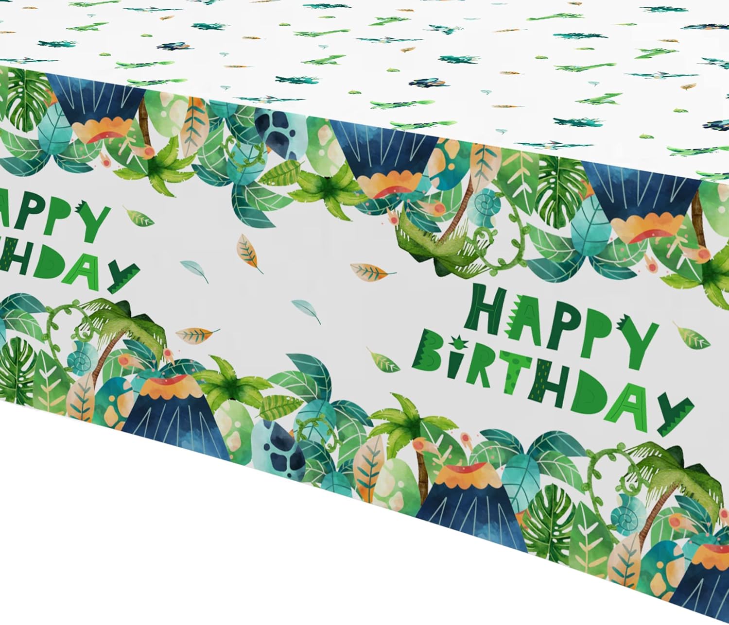 Dinosaur Birthday Tablecloth Set of 3 54x108 Inches