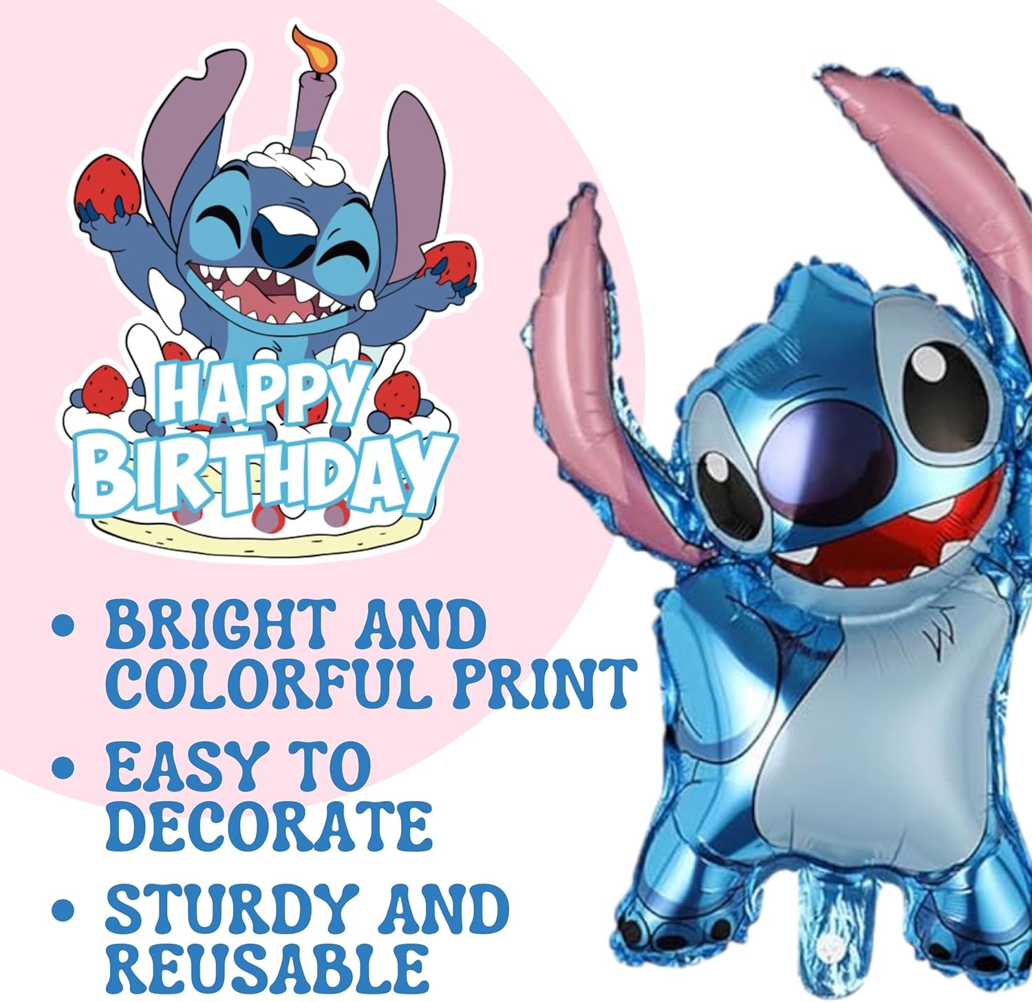 Cartoon Birthday Party Decor Set with Balloons and Streamers