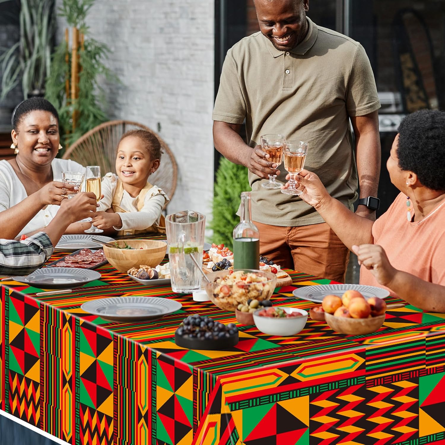 3 Pack Happy Kwanzaa Tablecloth Decorations
