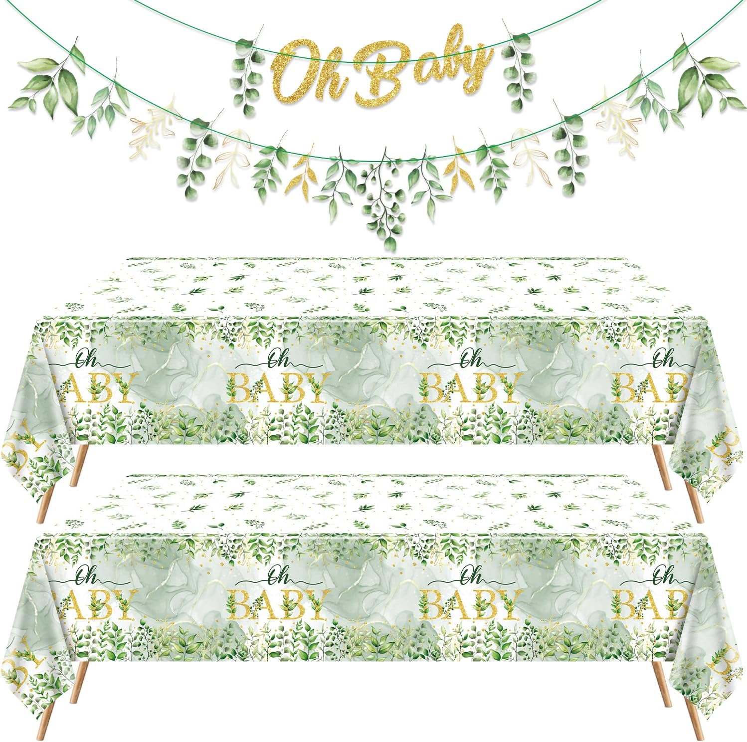 Sage Green Birthday Decorations Set