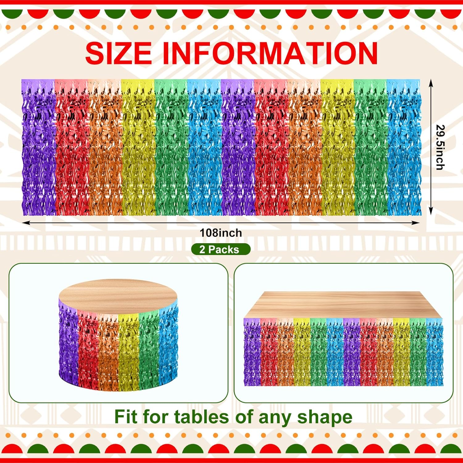 37 Pcs Fiesta Paper Fan Decorations Set