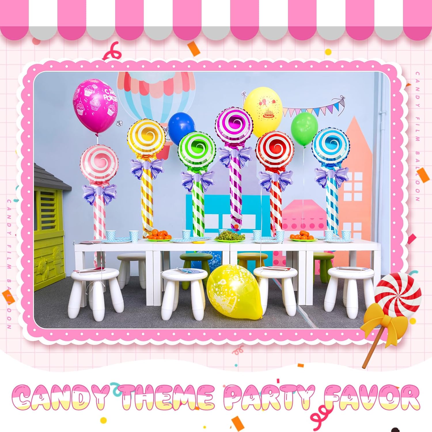 Gejoy 12 Pcs Foil Candy Balloons Party Decorations