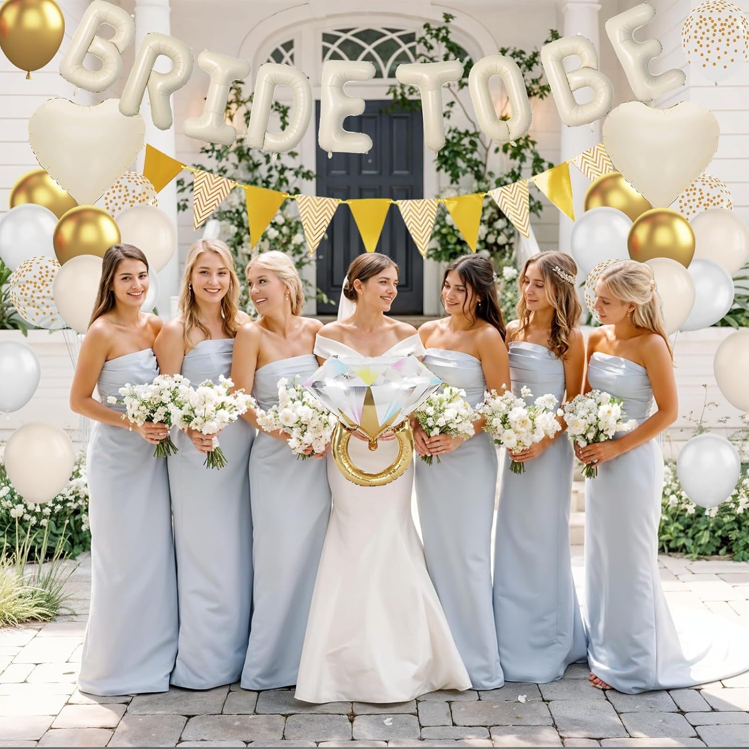 Sand White Bachelorette Party Balloons Decorations Kit