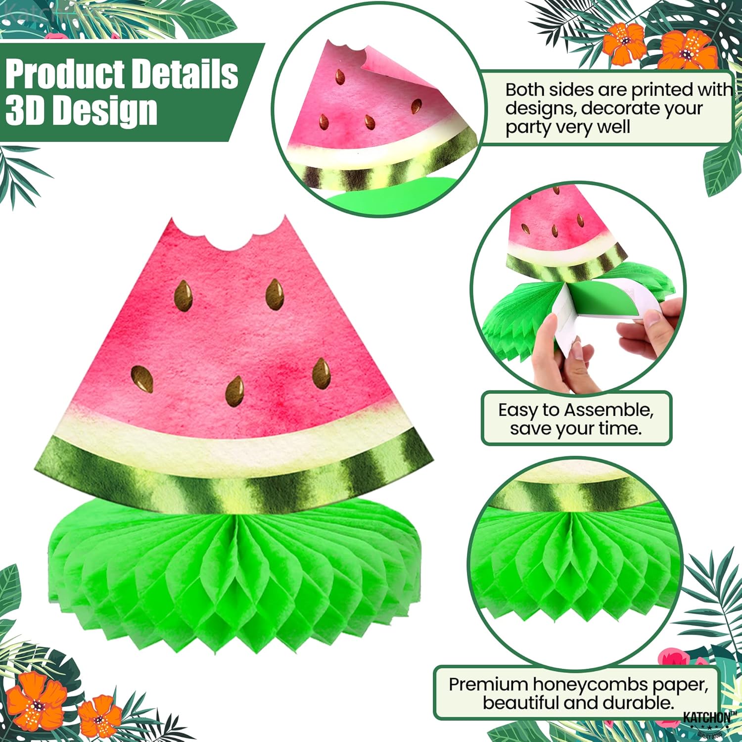 KatchOn One In A Melon Party Decorations Set of 10