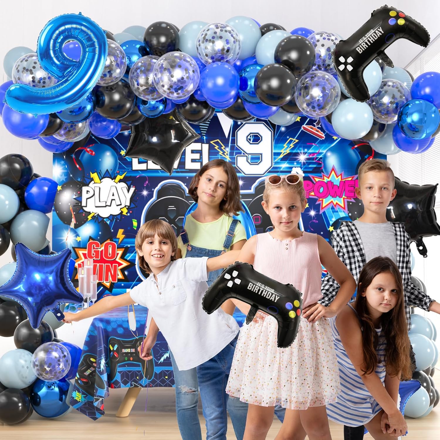 103pcs Video Game Birthday Party Decor Kit
