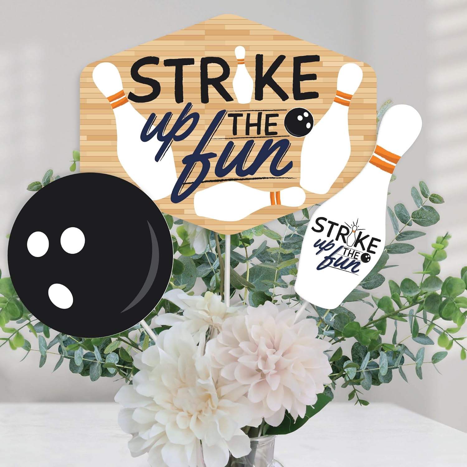 Big Dot of Happiness Bowling Party Centerpiece Sticks Set of 15