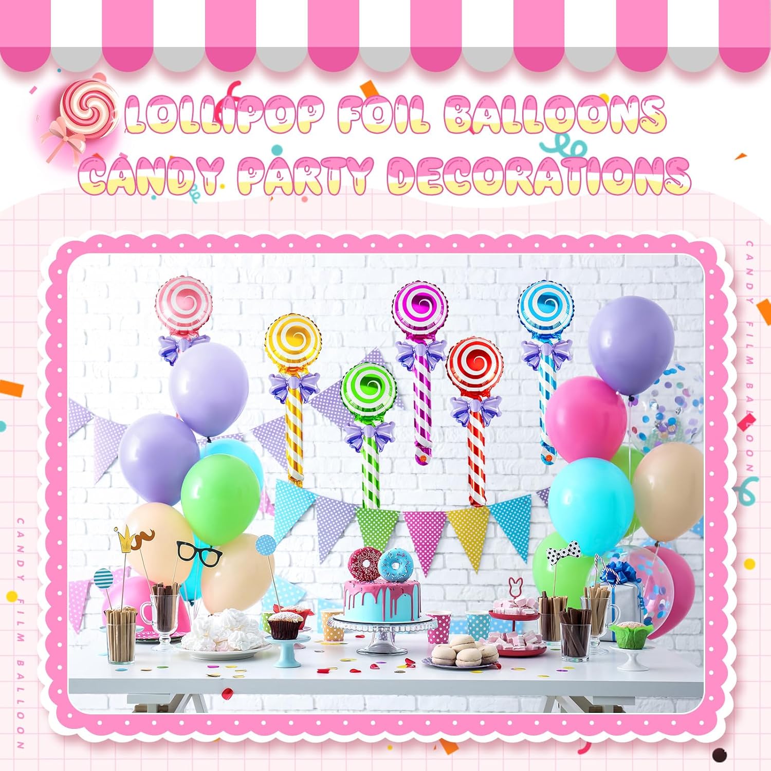 Gejoy 12 Pcs Foil Candy Balloons Party Decorations