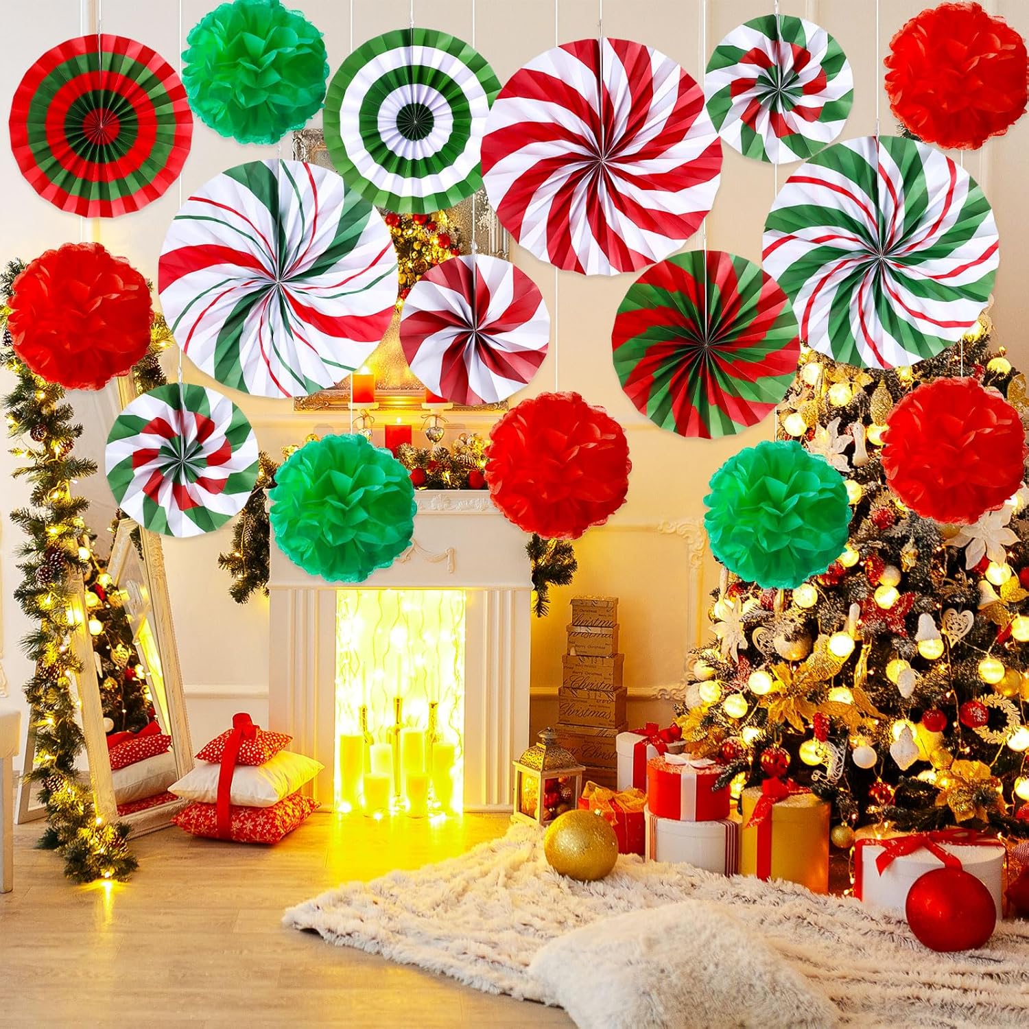 Outus 21 Pcs Christmas Candy Hanging Decorations Set