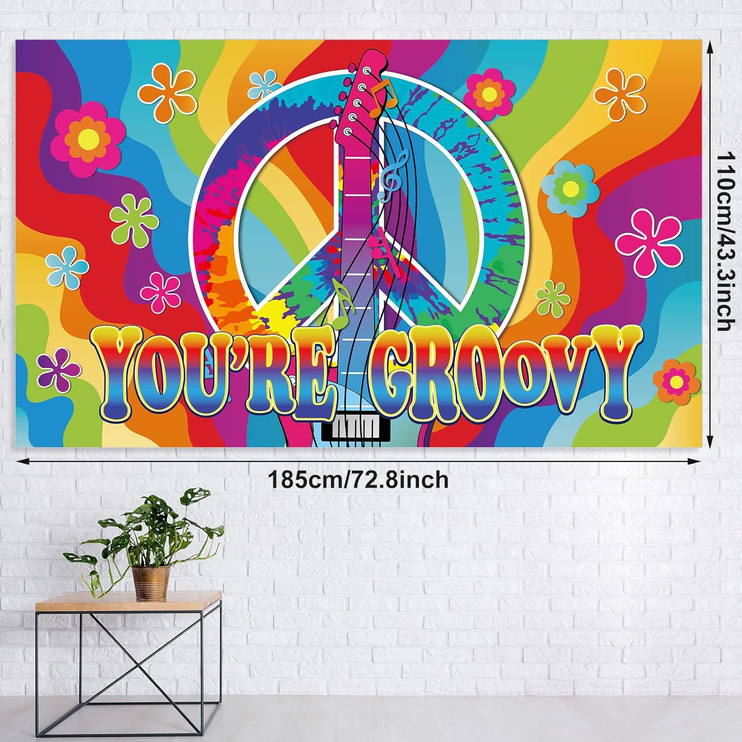 60s Hippie Party Decorations Kit