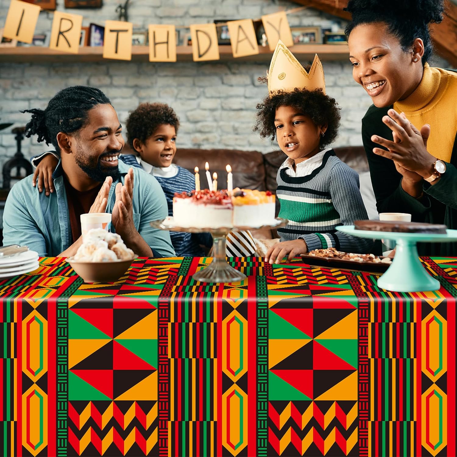 3 Pack Happy Kwanzaa Tablecloth Decorations