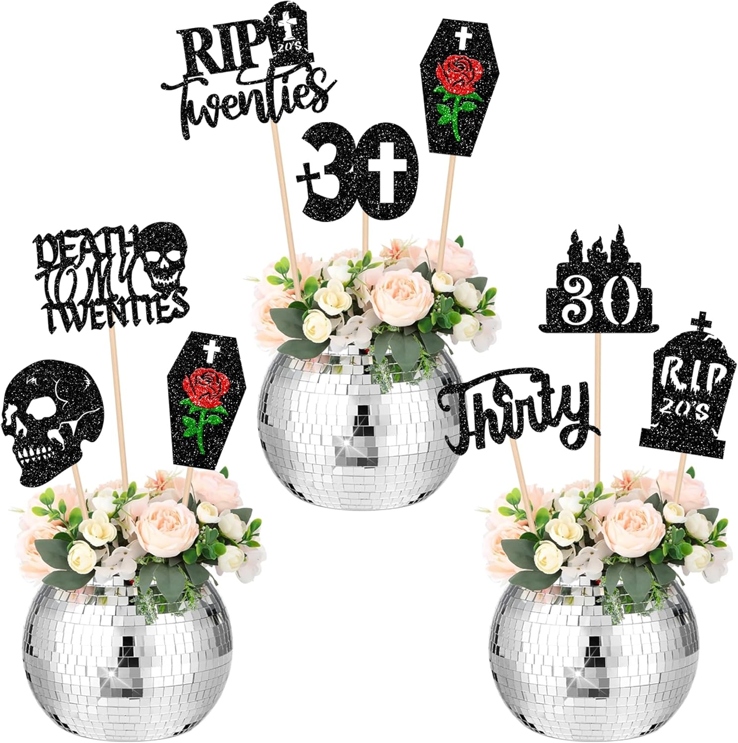 16 pcs Death to My 20s Centerpiece Sticks