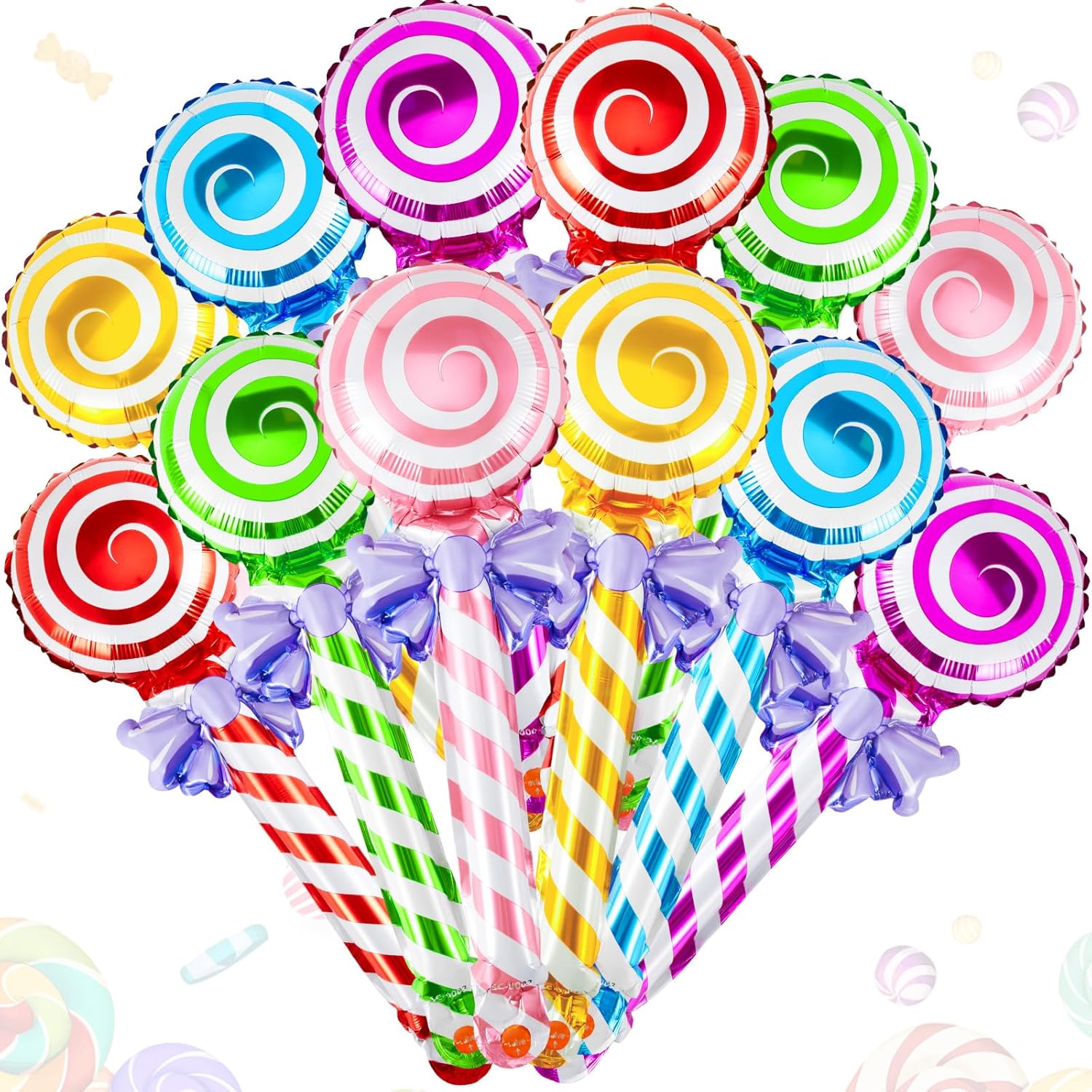 Gejoy 12 Pcs Foil Candy Balloons Party Decorations