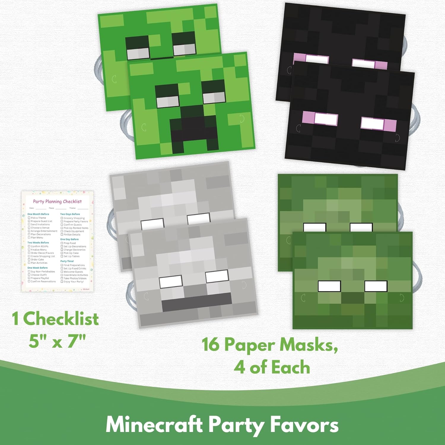 Unique Minecraft Party Favors 16 Guest Bundle