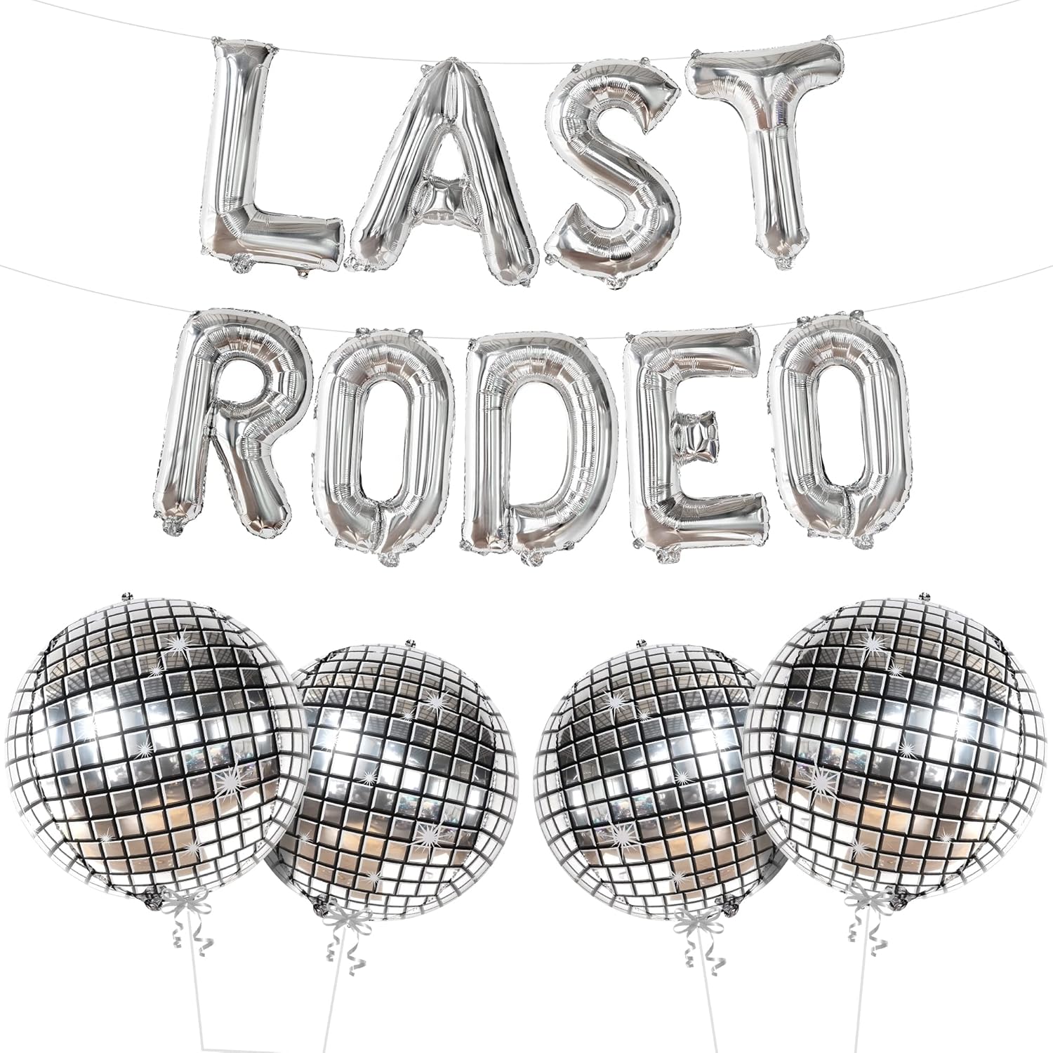KatchOn Last Rodeo Balloons Silver 22 Inch Pack of 13