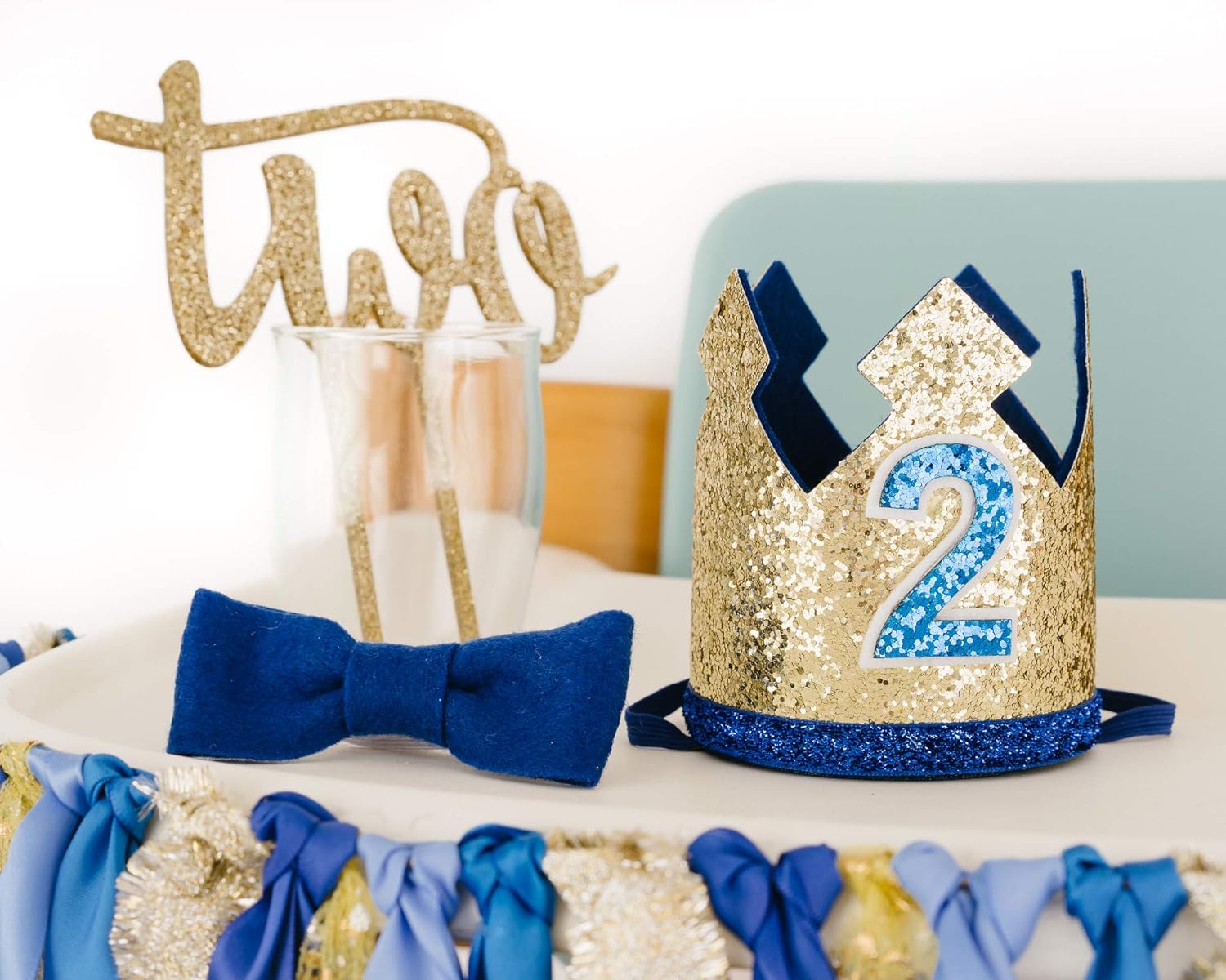 PapaKit Baby Boy Royal Prince 2nd Birthday High Chair Set