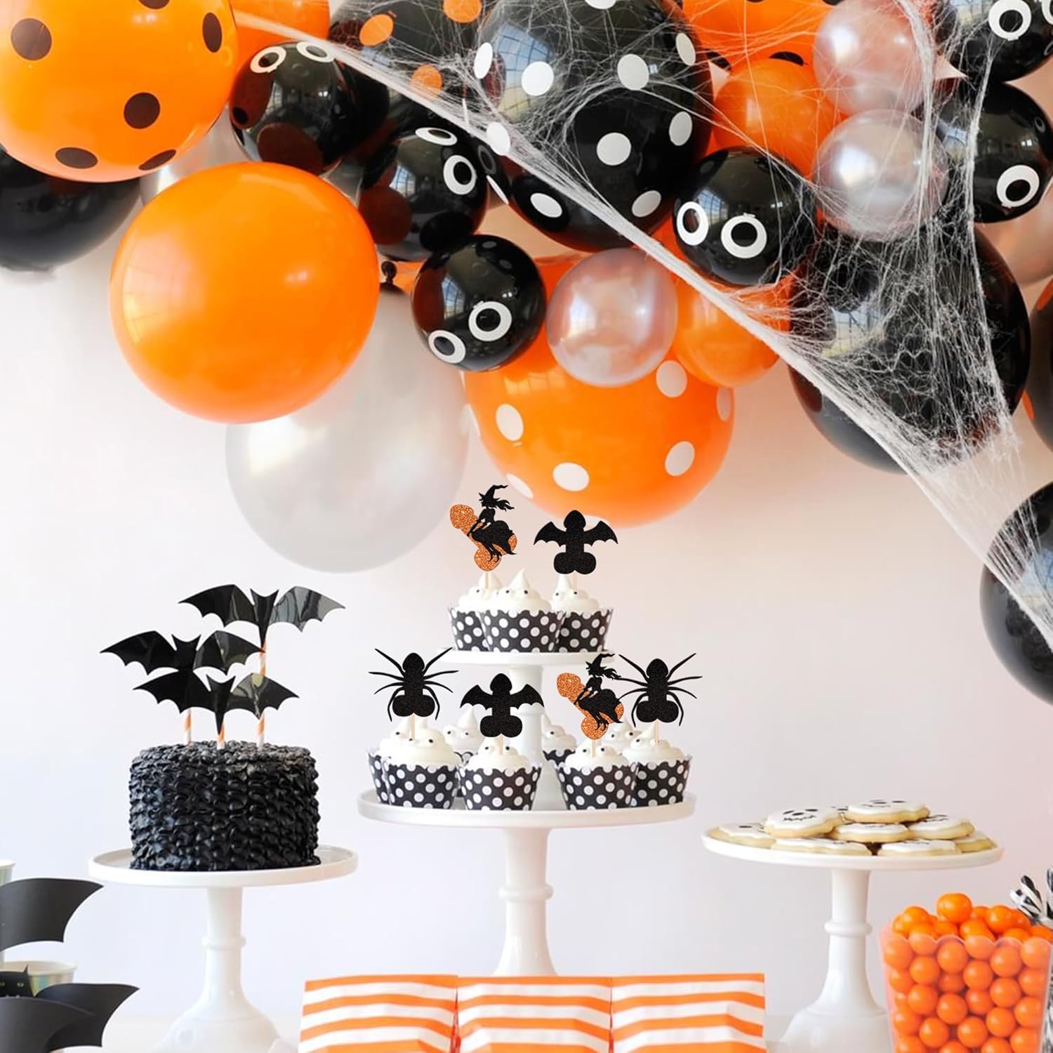 ZHUOWEISM 24 Pc Halloween Cupcake Toppers Decorations