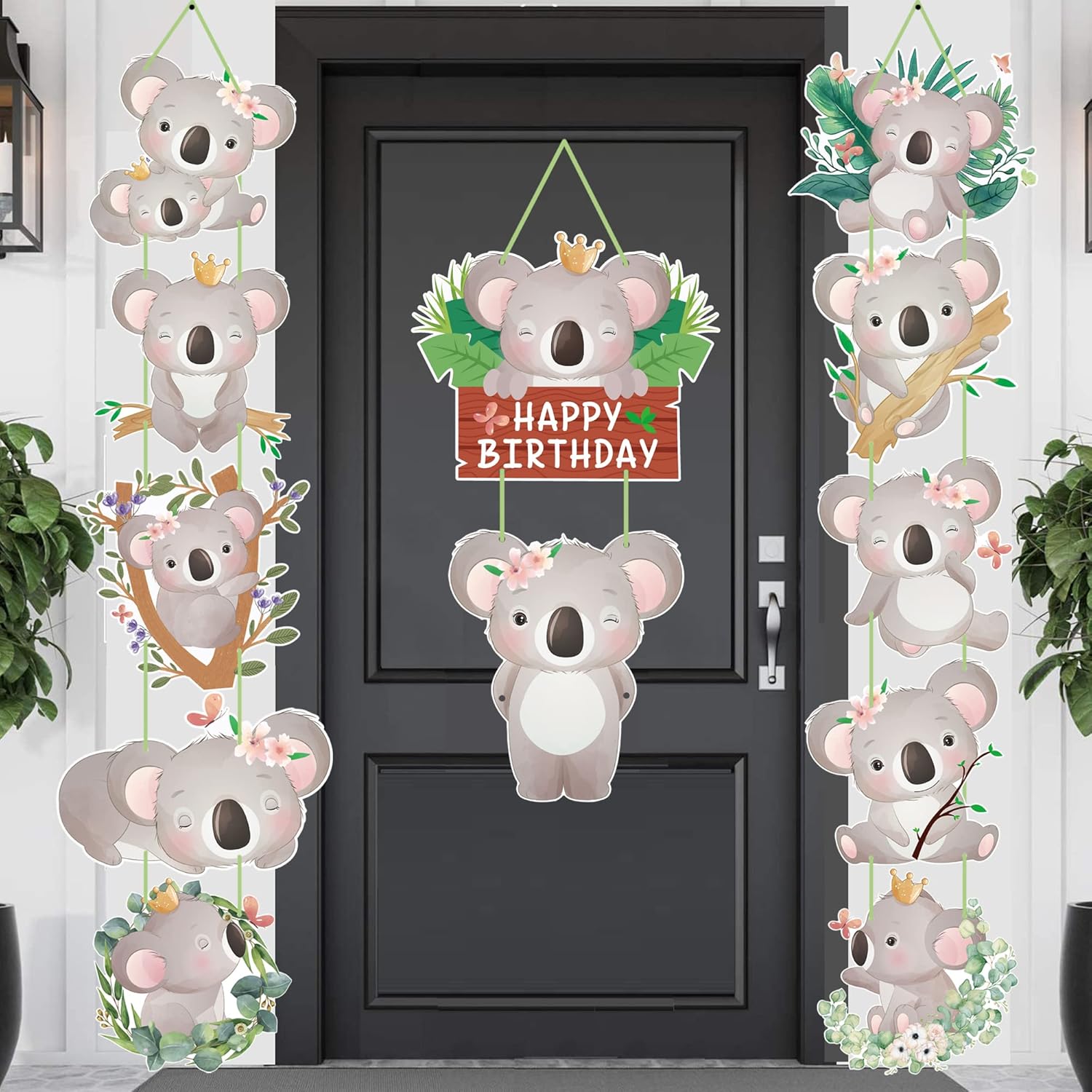 Koala Birthday Decorations Door Signs Banners Party Supplies