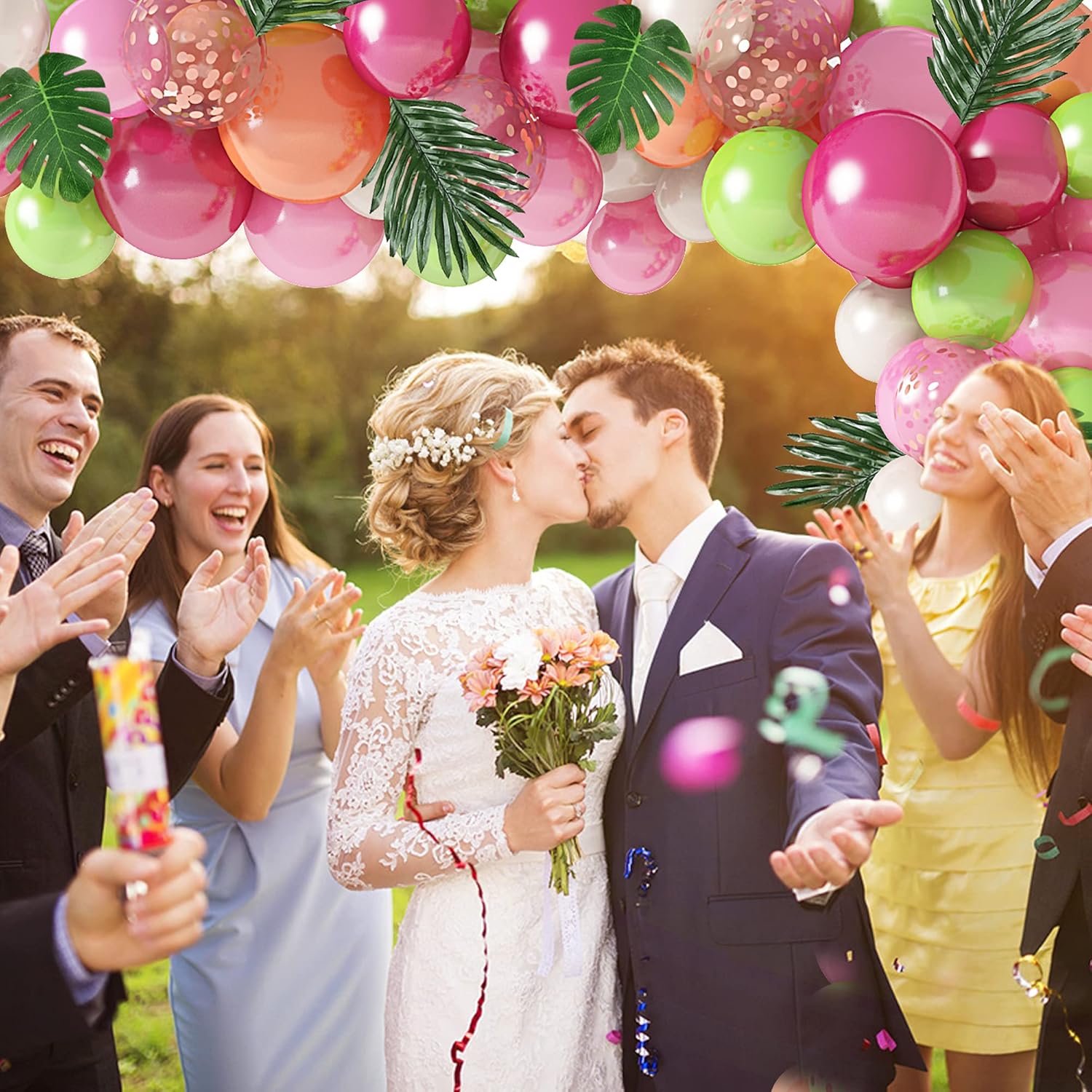 117Pcs Tropical Balloon Arch Garland Kit