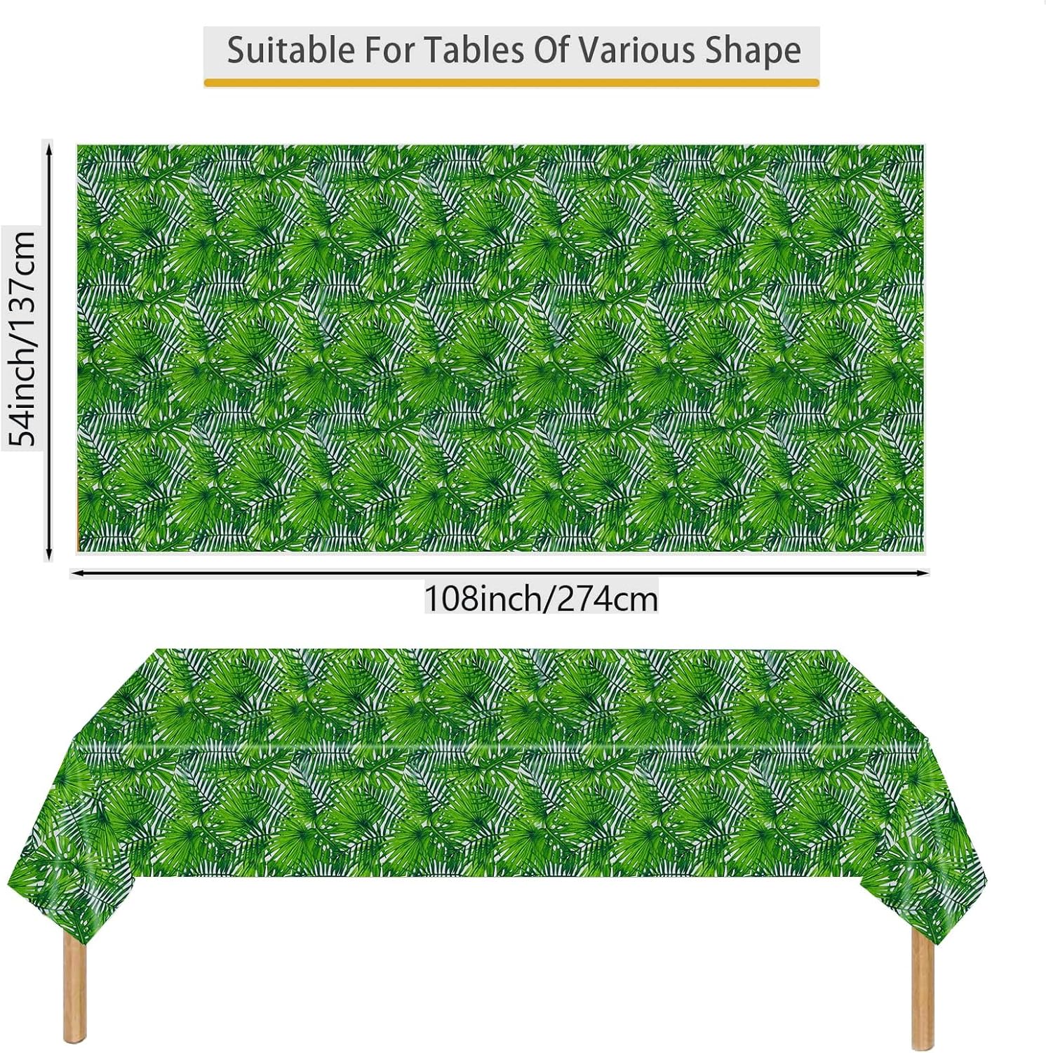PHOGARY Jungle Tablecloth 2pcs 54 x 108 Inch