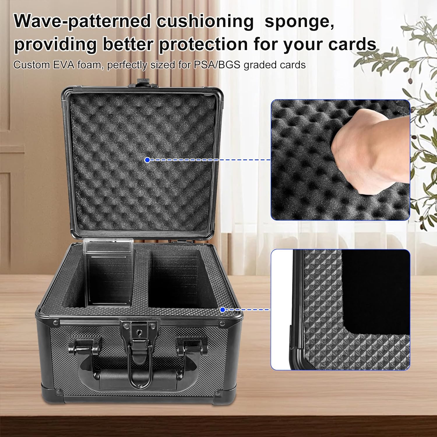 Aluminum Alloy Graded Card Storage Box with Silver Finish