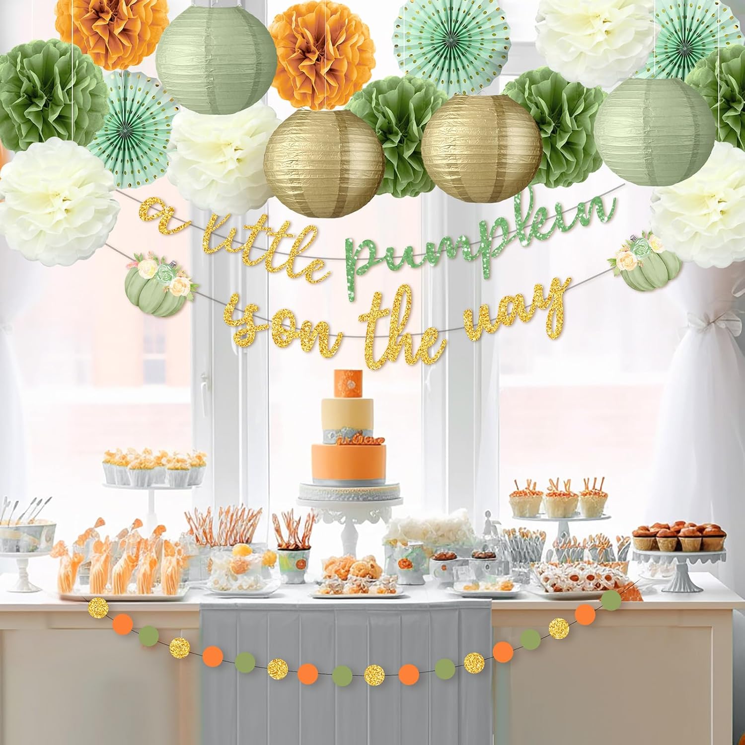 Little Pumpkin Baby Shower Decoration Set 15 Pcs